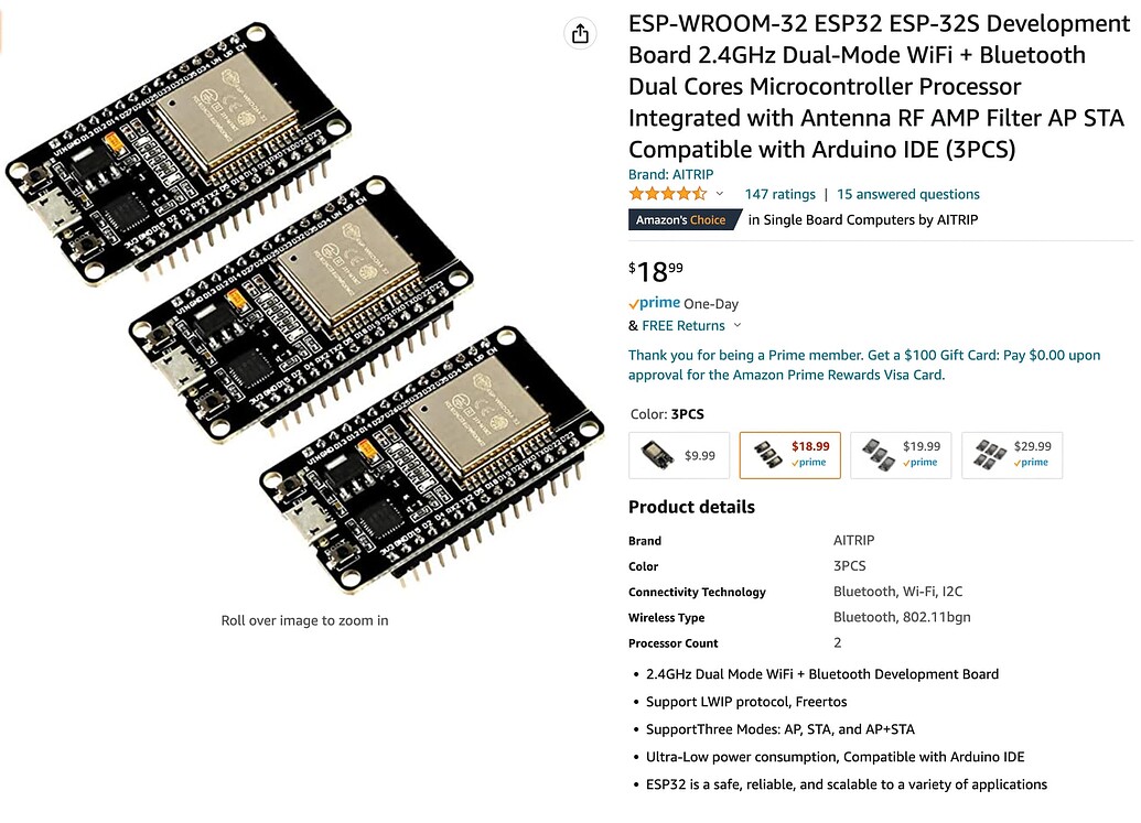 ESP-WROOM-32 ESP32 ESP-32S Development Board 2.4GHz Dual-Mode WiFi ...